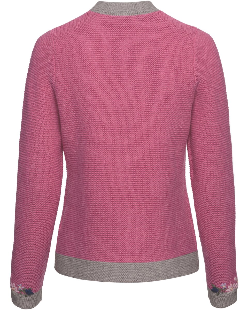 Luis Steindl Left cardigan with flowers (Rose/Gray)