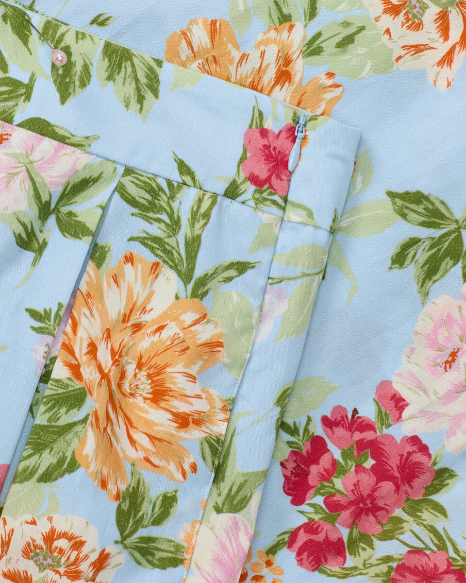 Reitmayer Floral skirt (Light blue/multicolored)