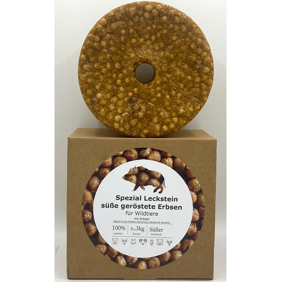 Wildlutscher Special lick stone sweet roasted peas 3 kg