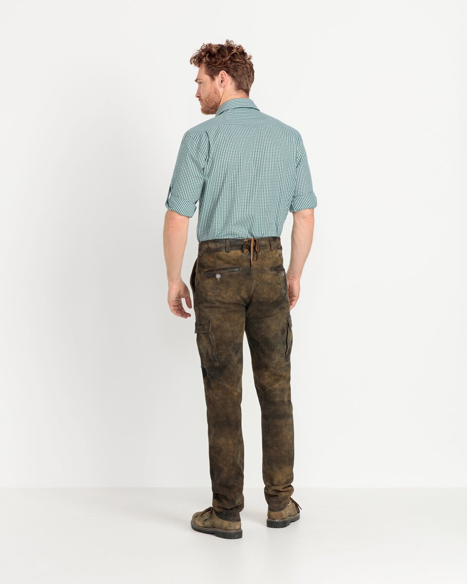 Luis Steindl Cargo leather pants (Olive)