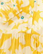 Reitmayer Floral dress with stand-up collar (White yellow)
