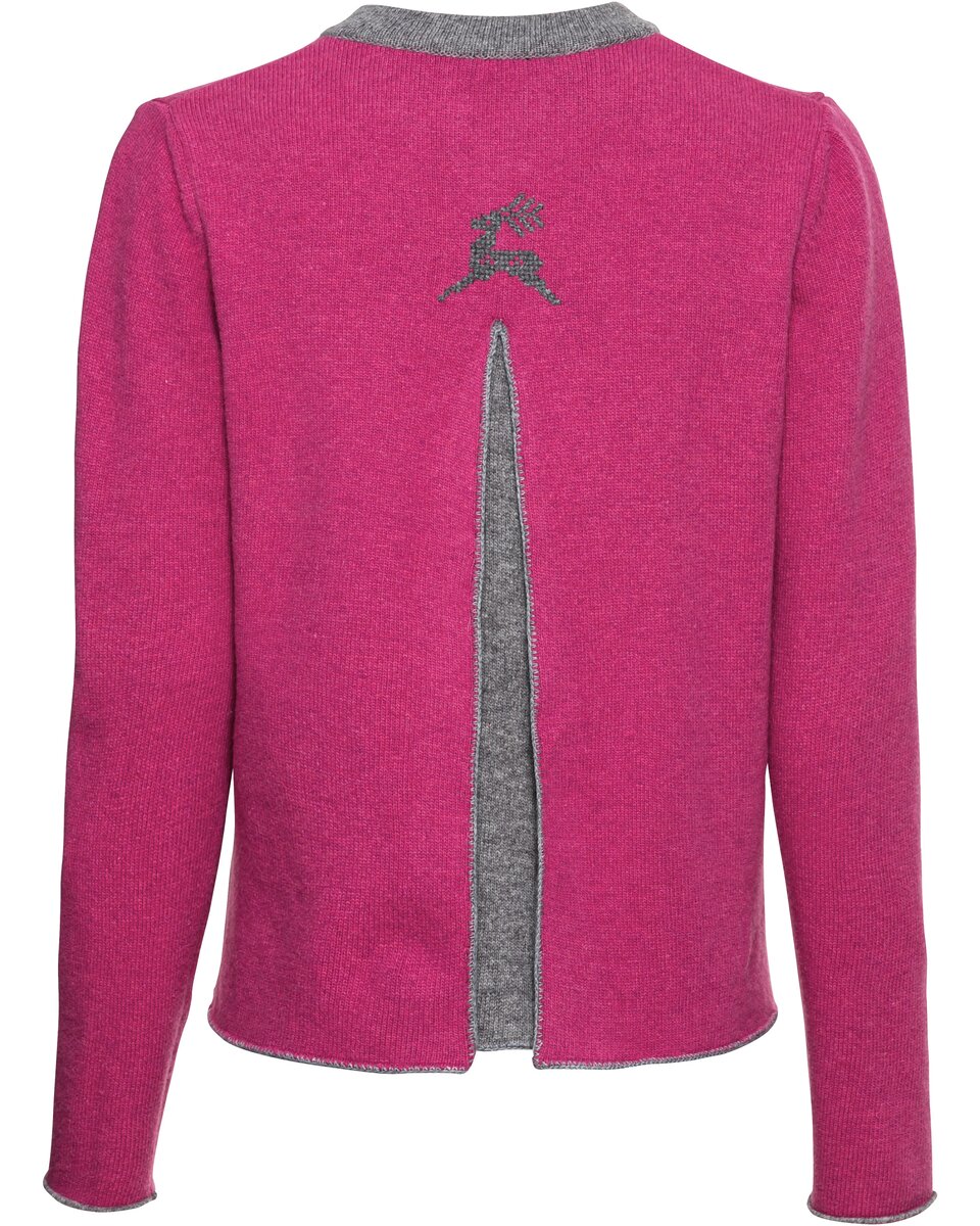Luis Steindl Cardigan with box pleats (Pink/Gray)