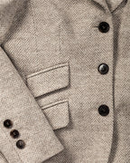 Highmoor Herringbone tweed blazer (Light beige)