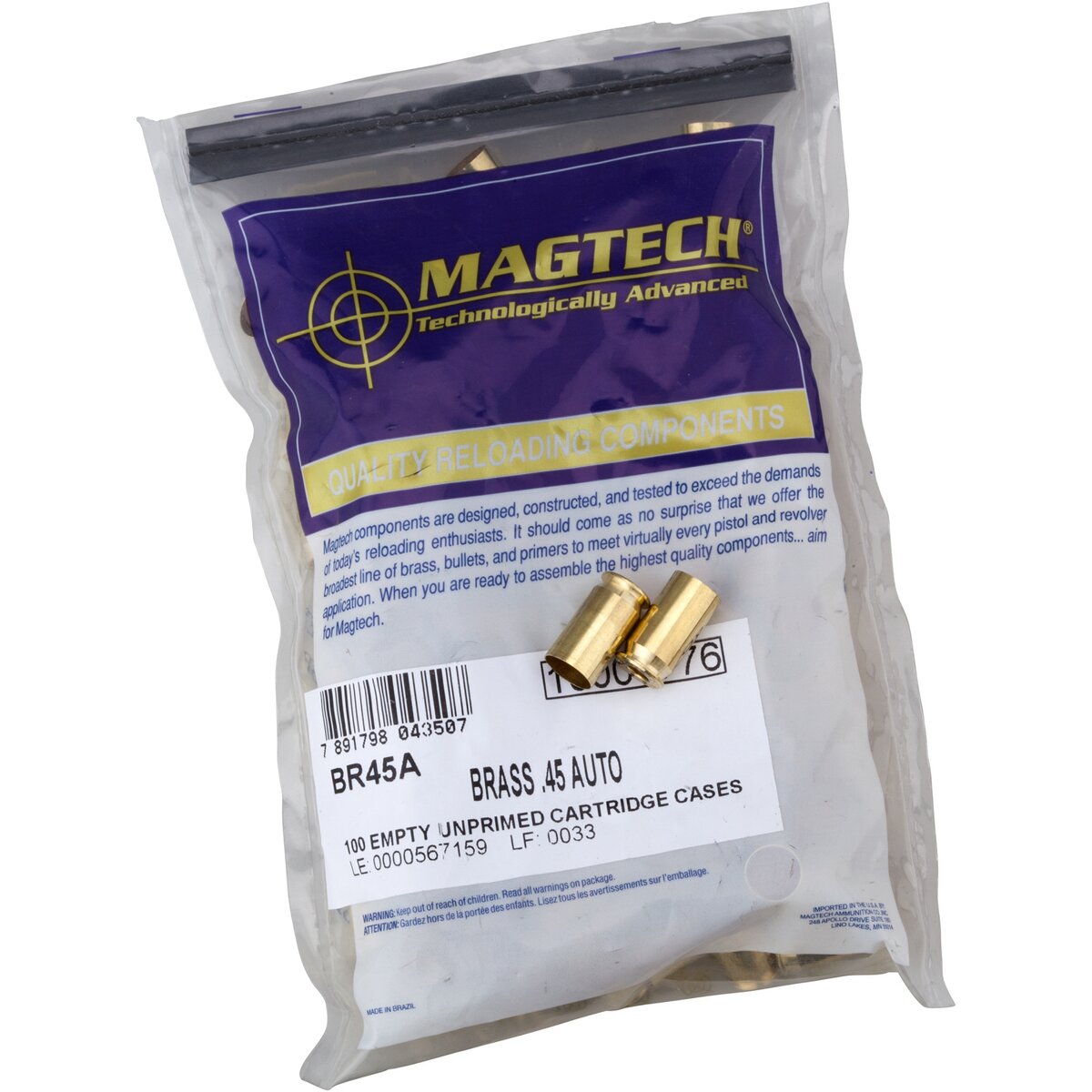 Magtech Cases .45 ACP (Caliber .45 ACP) — Pack of 100 pcs