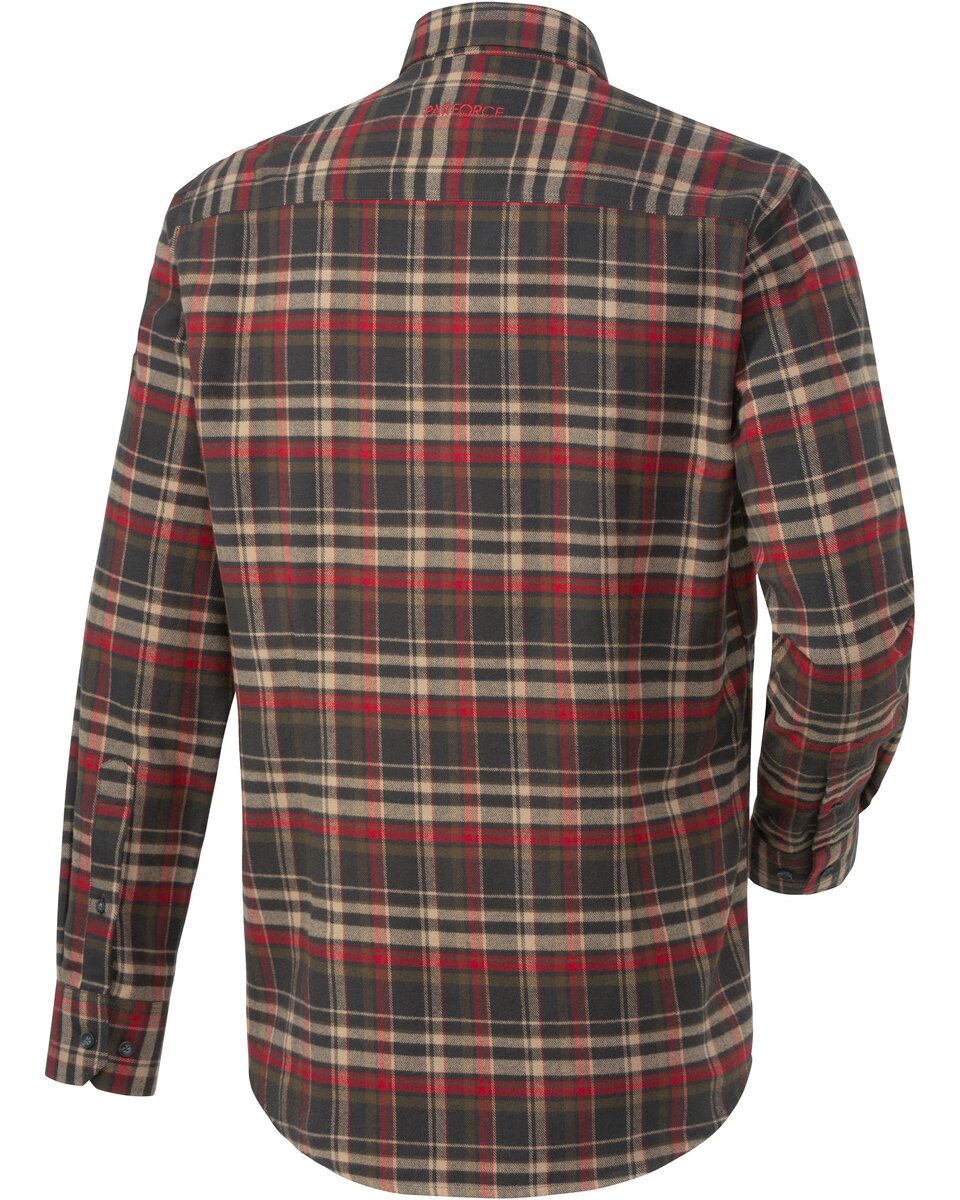Parforce Shirt Thüwa (Olive/red checkered)