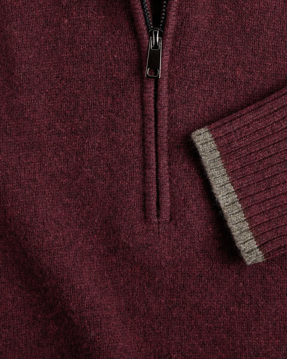 Highmoor Troyer with collar contrast (Bordeaux)