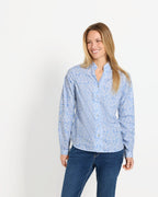 Reitmayer Poplin blouse with print (White blue)