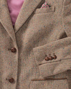 Reitmayer Herringbone blazer with corduroy collar (Brown beige)