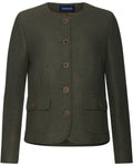 Highmoor Short boiled wool jacket (Olive)