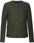 Highmoor Short boiled wool jacket (Olive)