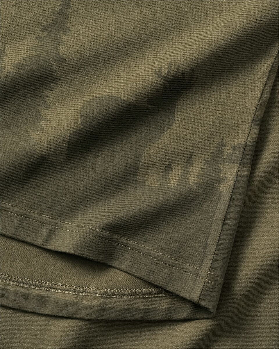 Parforce Women's T-Shirt Deer Silhouette (Olive)