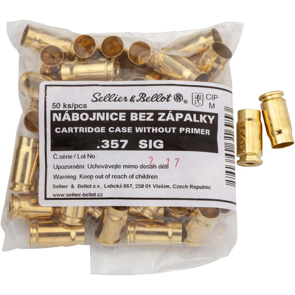 Sellier & Bellot Cases .357 SIG (Caliber .357 SIG) — Pack of 50 pcs