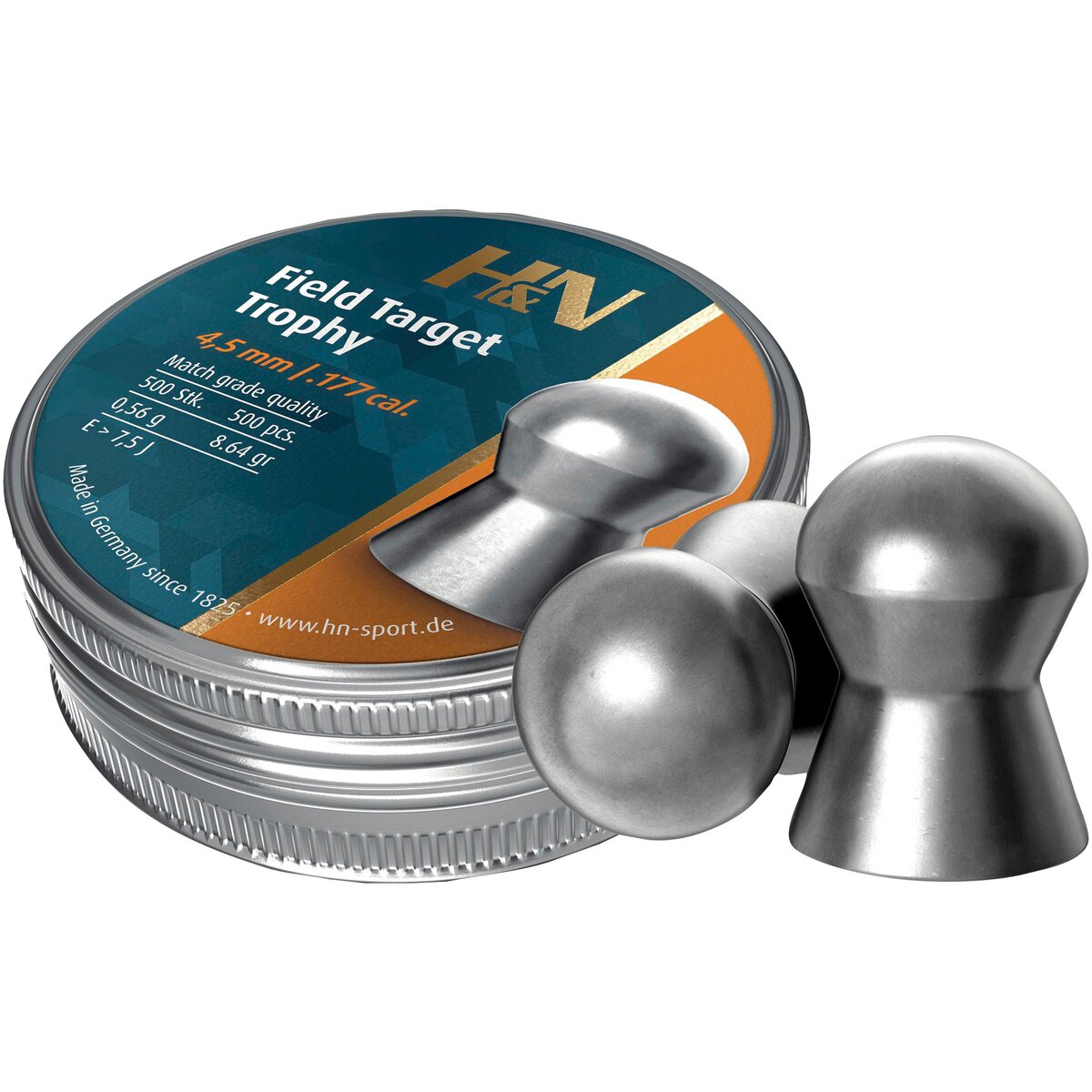 Haendler & Natermann 4.5mm Diabolo Field Target Trophy 0.56g (Caliber 4.50) — Pack of 500 pcs