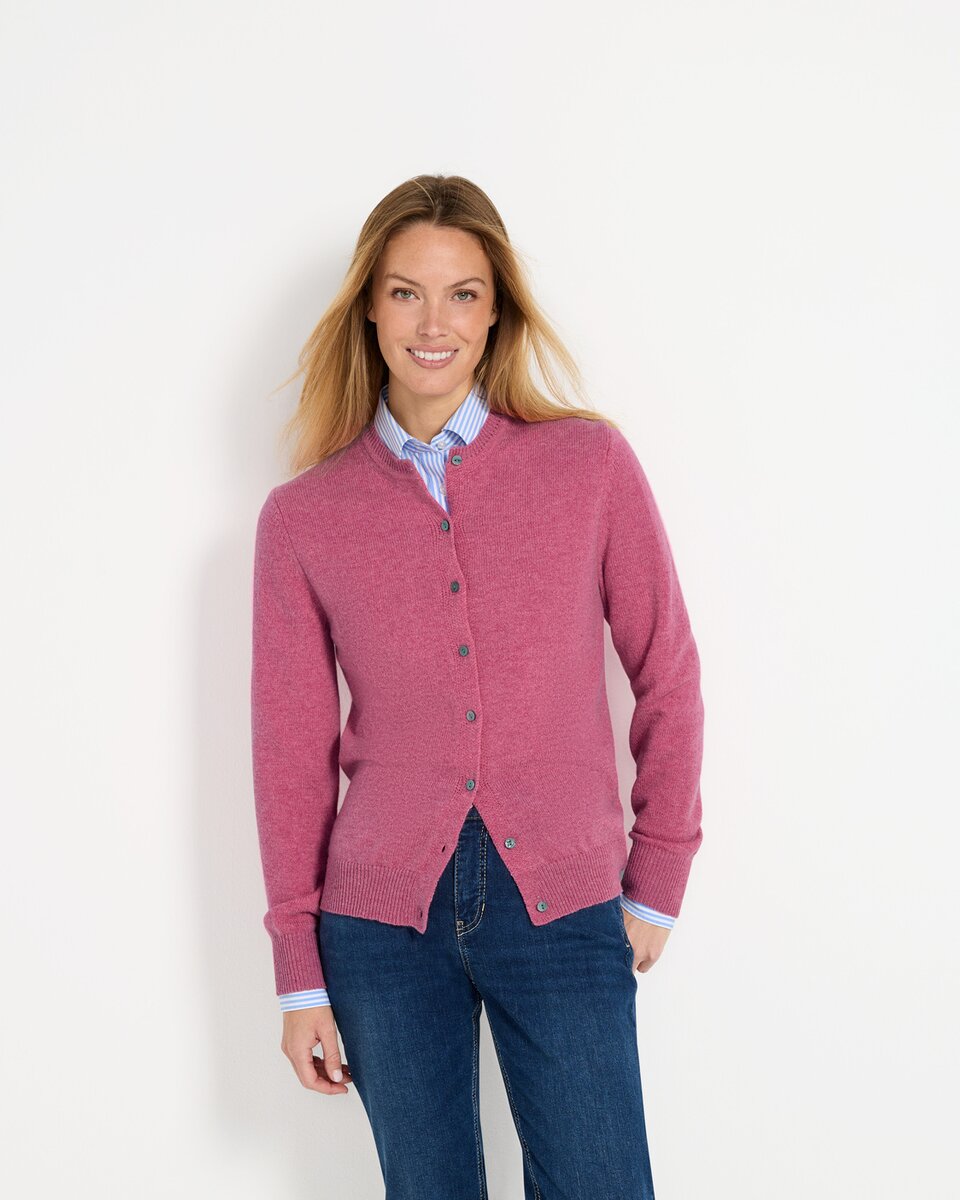Highmoor Lambswool cardigan (Pink)