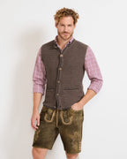 Luis Steindl Left-left knitted vest (Brown)