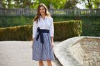 Reitmayer Shirt dress (White/dark blue)