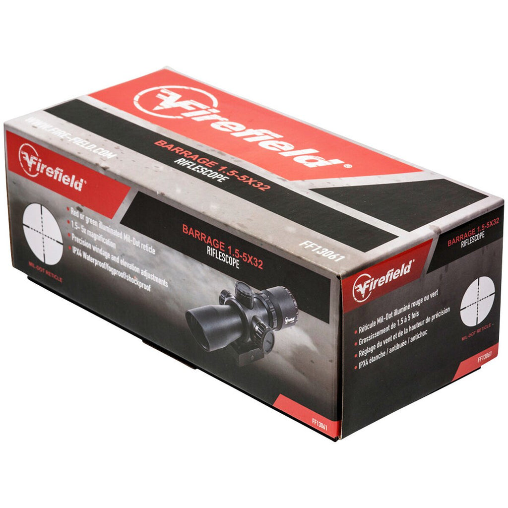 Firefield Barrage 1.5-5x32 rifle scope (Absehen Mil-Dot)