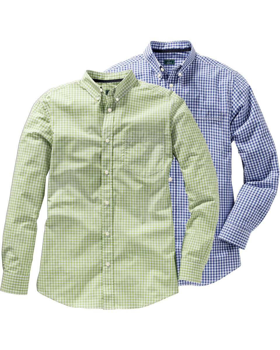 Luis Steindl Double pack of checked shirts (Apple/Blue)