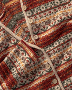 Luis Steindl Jacquard hooded cardigan (Sand/autumn colors)