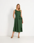 Luis Steindl Sleeveless linen dress (Green)