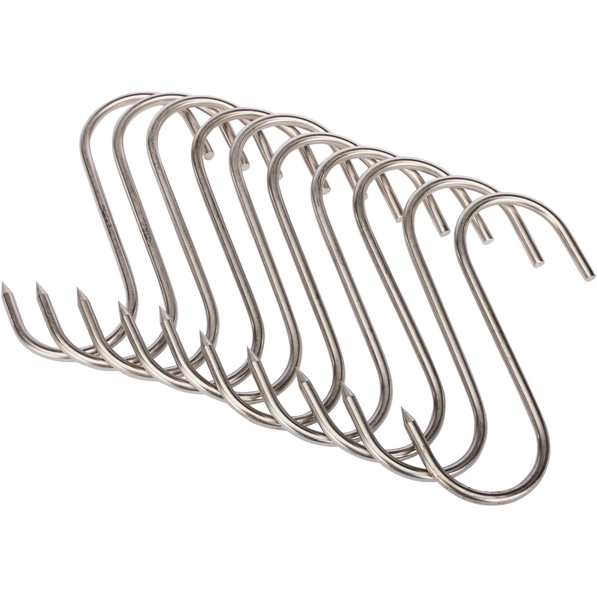 Wald & Forst S-Hooks Stainless Steel – Pack of 10 (Can hold up to 60 kg – length 16 cm, Ø 6 mm)