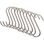 Wald & Forst S-Hooks Stainless Steel – Pack of 10 (Can hold up to 60 kg – length 16 cm, Ø 6 mm)