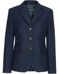 Highmoor Tweed blazer with loden contrast (Dark blue/bleu)