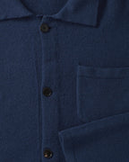 Reitmayer Cardigan with shirt collar (Blue)