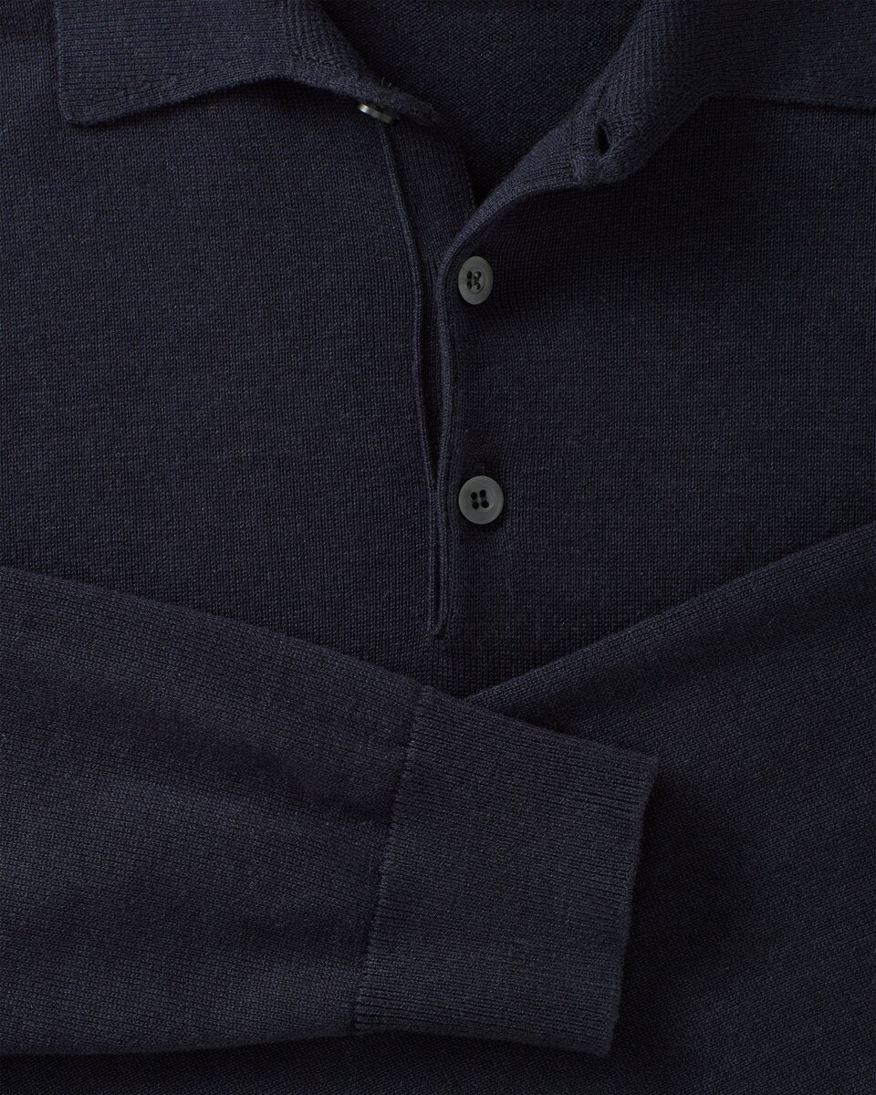 Highmoor polo sweater (Dark Navy)