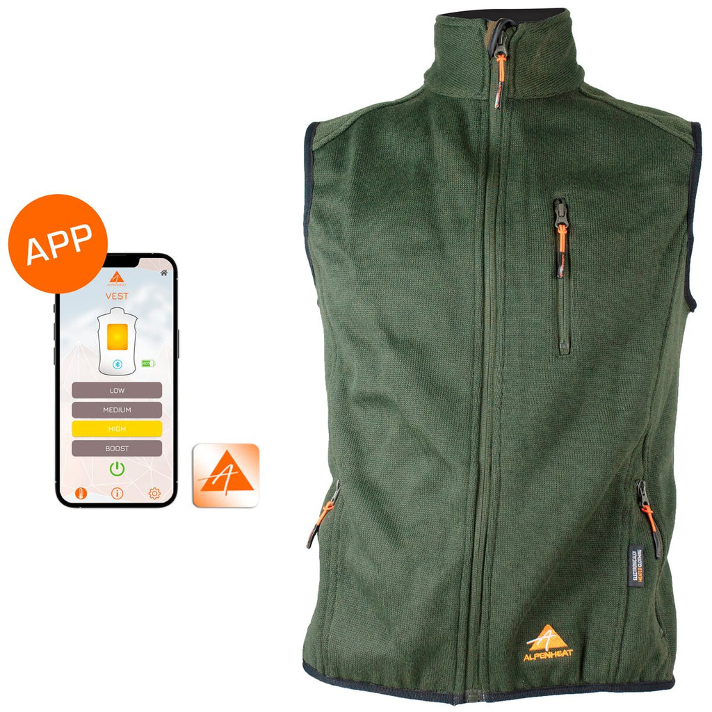 Alpenheat Fire-Performance AJ34G-APP heated vest (Olive)