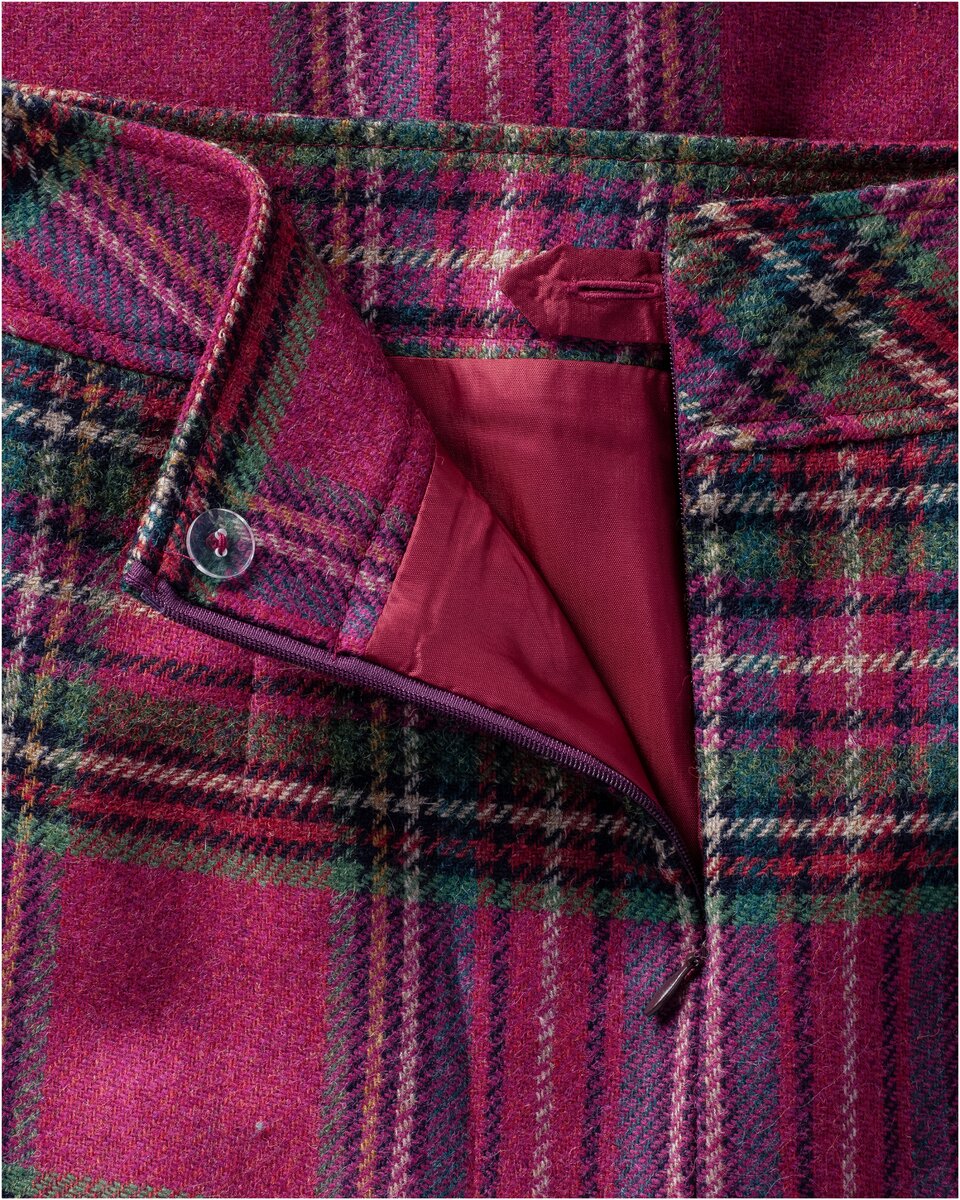 Highmoor Check skirt (Pink/Green/Dark Blue)