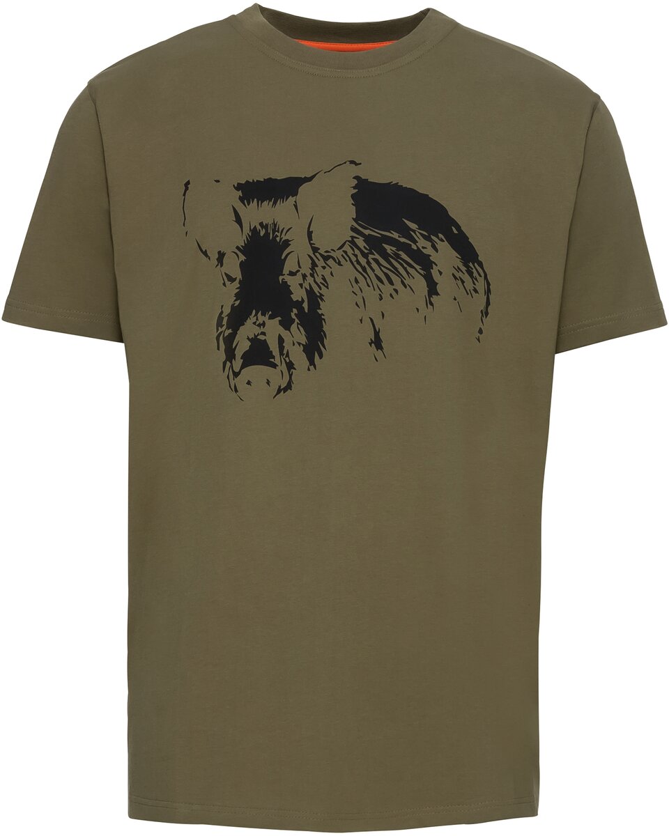 Parforce Essential T-shirt with boar print (Olive)