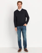 Highmoor Double pack of V-neck sweaters (Green/Navy)