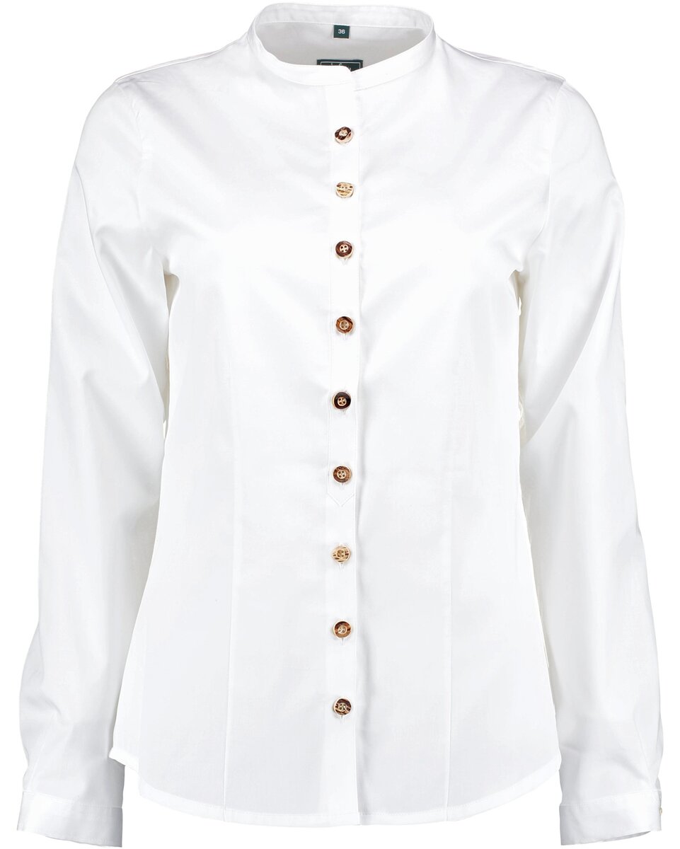 Luis Steindl Stand-up collar blouse (White)