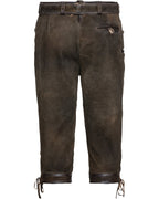 Luis Steindl Knee-length leather trousers (Brown)