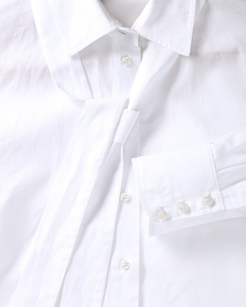 Highmoor Casual blouse with bow (White)