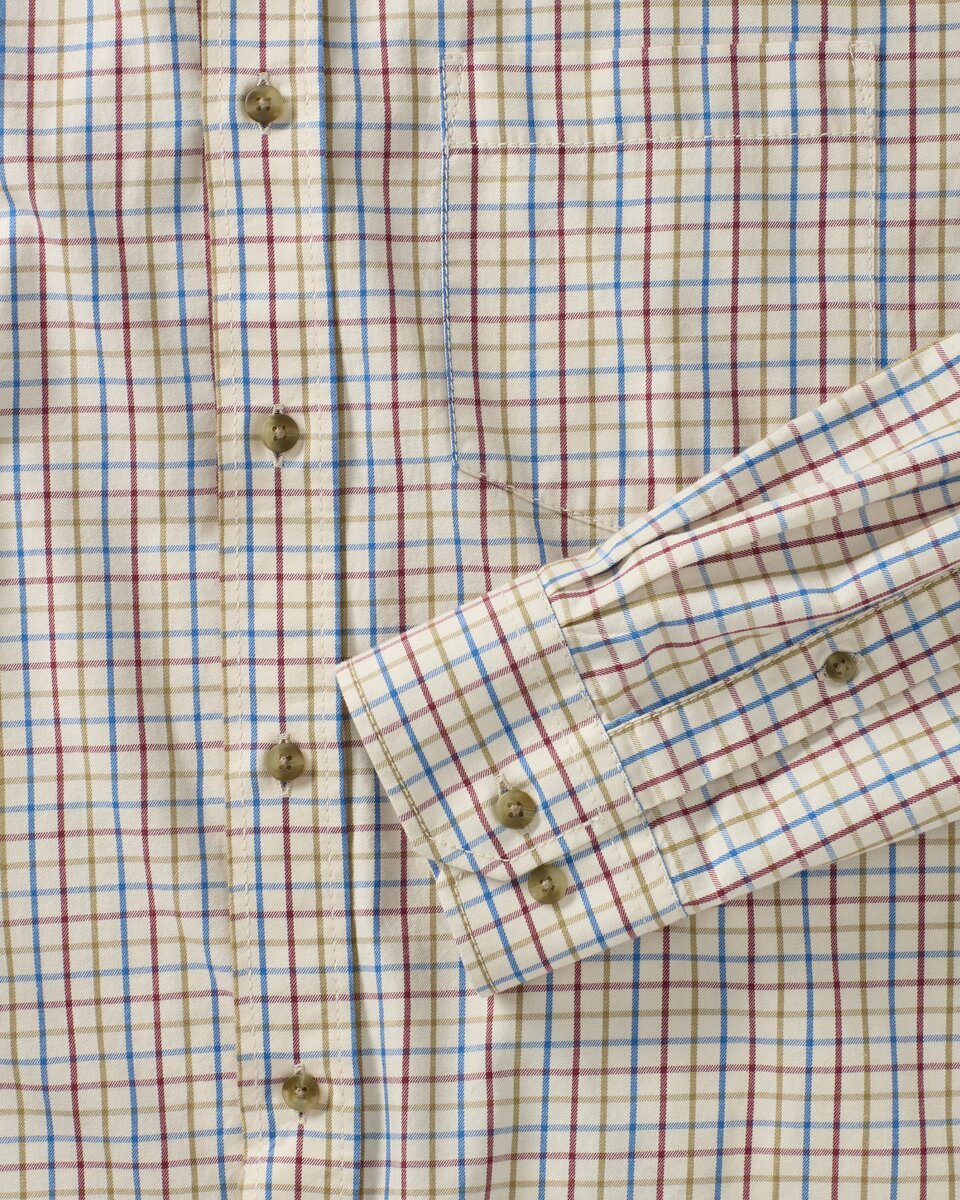 Highmoor Tattersall shirt (Ecru/Beige/Blue/Red)