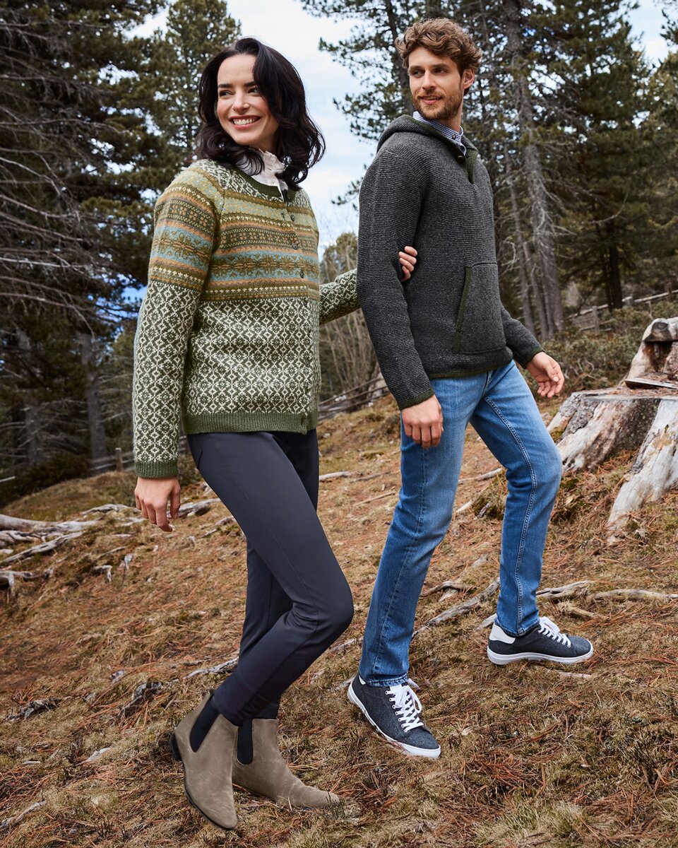 Reitmayer Jacquard cardigan (Brown/Colorful)