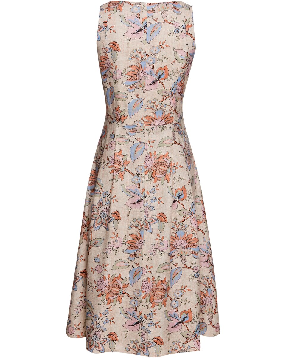 Highmoor Linen dress (Beige/colorful)