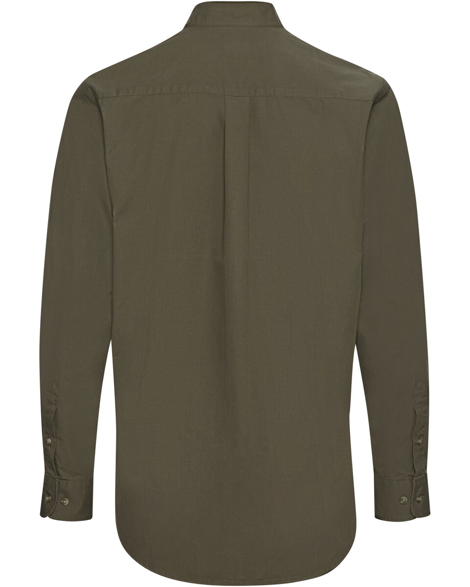 Luis Steindl Traditional shirt with tucks (Olive)