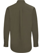 Luis Steindl Traditional shirt with tucks (Olive)