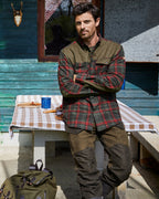 Parforce Spreewald hunting shirt (Olive/red checkered)
