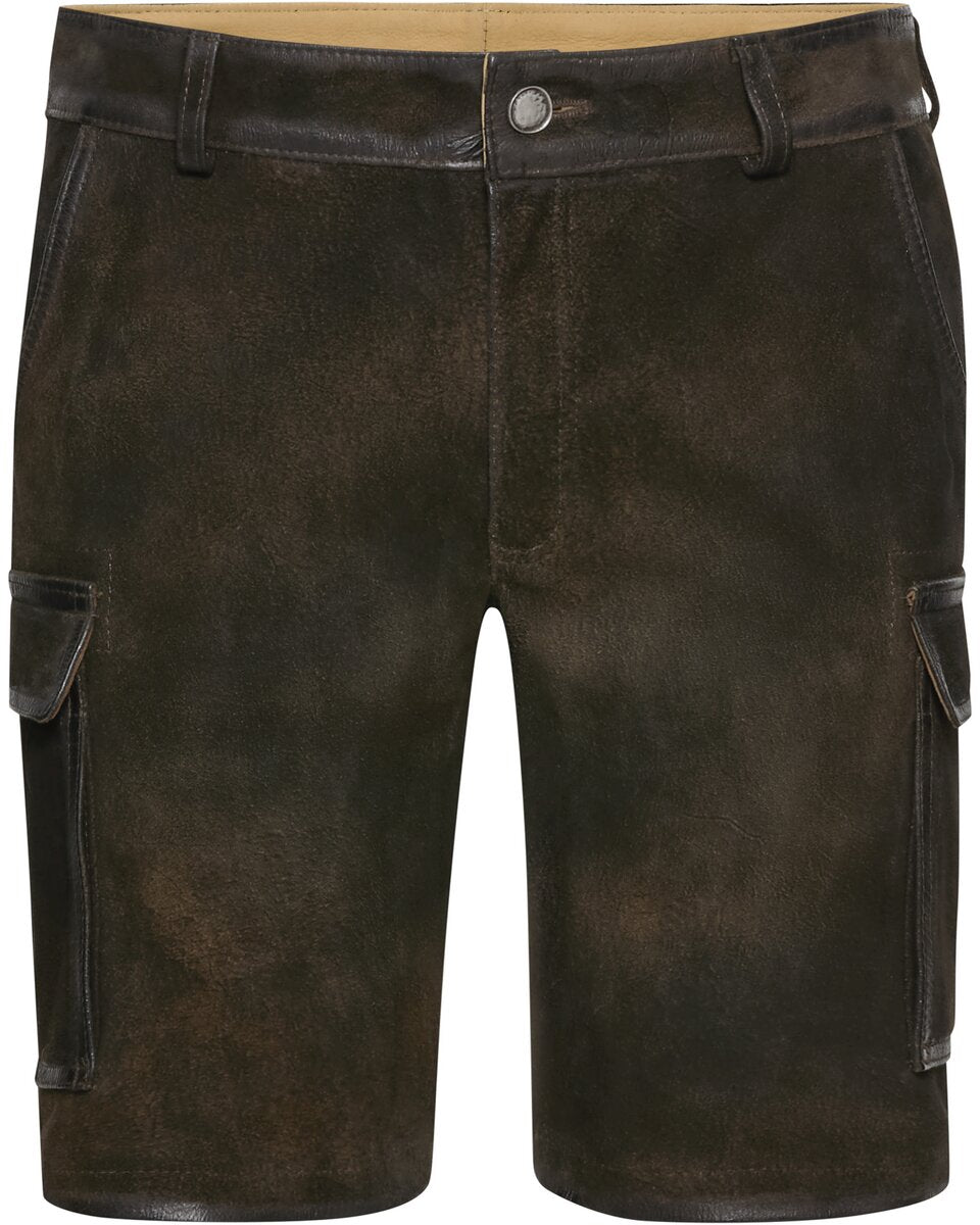 Reitmayer Short cargo leather pants (Olive)