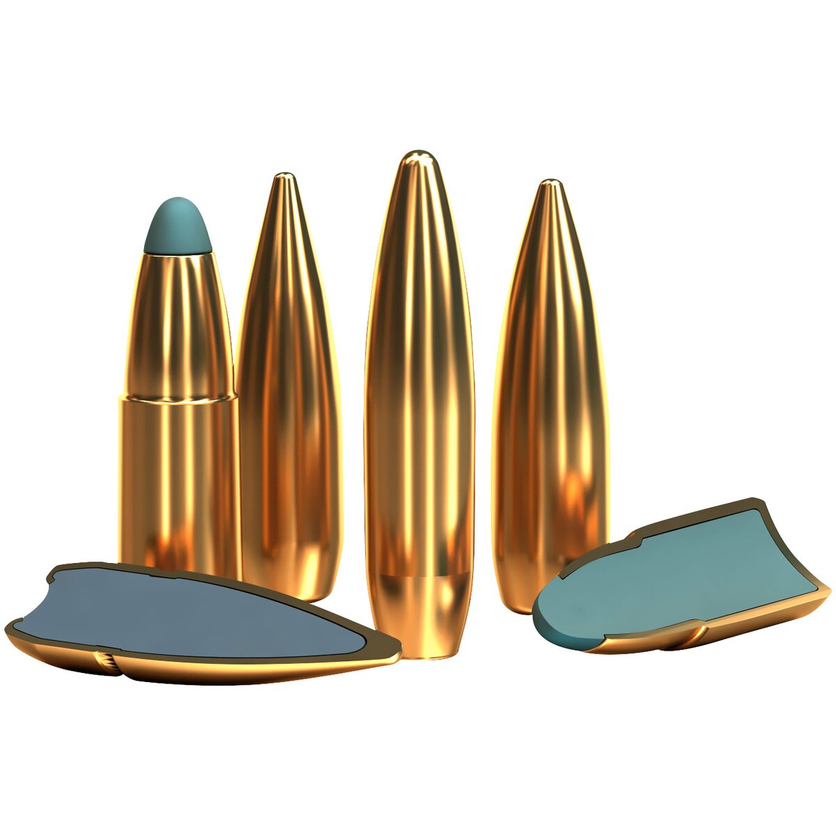 Sellier & Bellot Bullets .224 3.6g/55grs. Tlm (Caliber .224 (5.69 mm)) — Pack of 100 pcs
