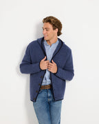 Reitmayer Left-handed cardigan with hood (Blue/Navy)