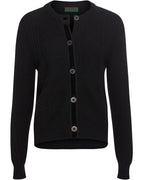 Reitmayer Cardigan with velvet ribbon (Black)