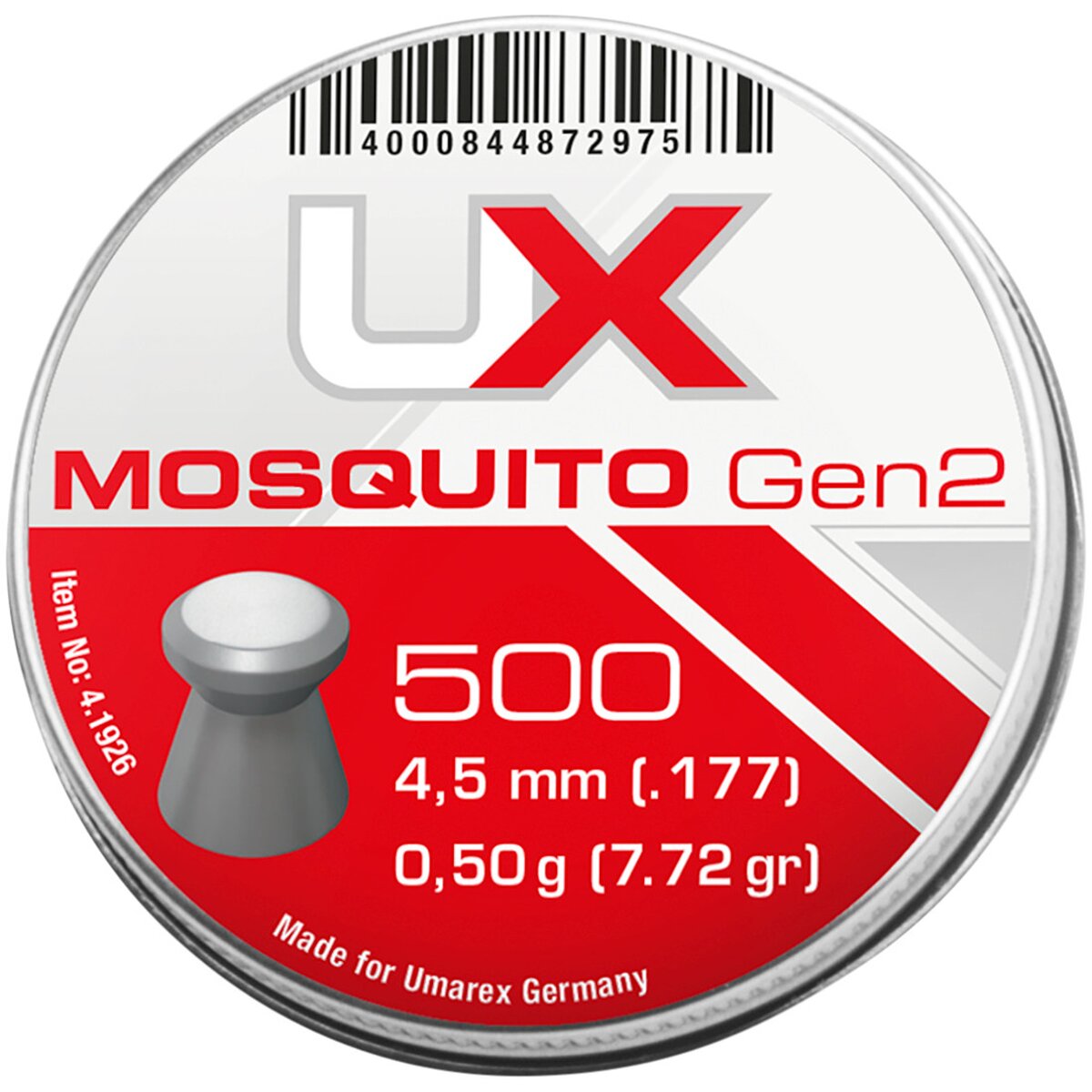 Umarex 4.5mm Diabolo Mosquito Gen2 0.50g – 2,500 pieces (Kaliber 4,50)