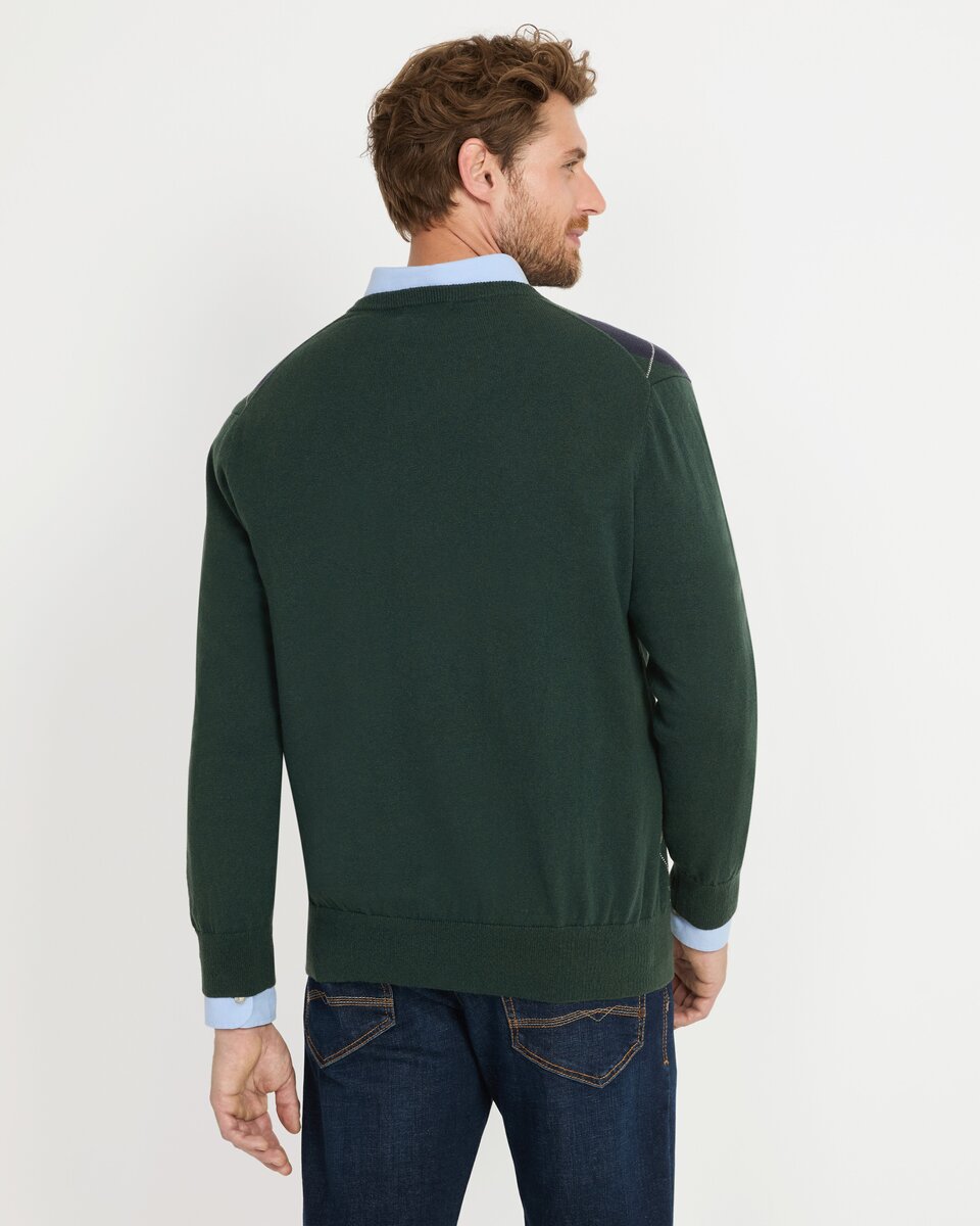 Highmoor Argyle sweater (Navy/Green)