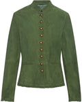 Reitmayer Leather jacket with ruffles (Green)