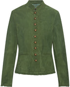 Reitmayer Leather jacket with ruffles (Green)